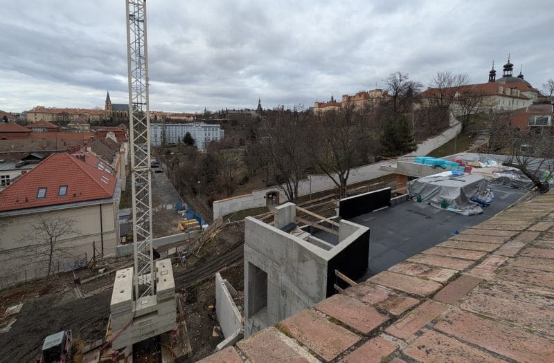 Kuželna v Horské ulici v únoru